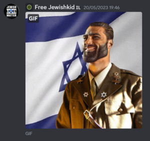 JewishKid14 Sending a Gif with the Israel Flag and a Chad.png