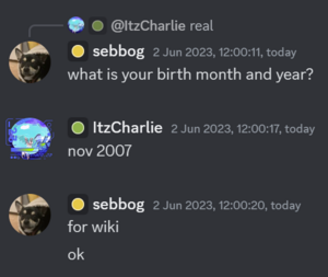 Screenshot of ItzCharlie saying his birth month and year.png