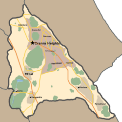 Location of Cranny Heights